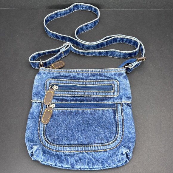 Girl Demin Pocket Book | Shoulder Bag - Picture 1 of 4